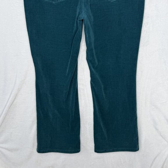 Coldwater Creek Women's Corduroy Pants Teal Bootcut Stretch Size 14 Natural Fit - Picture 9 of 15